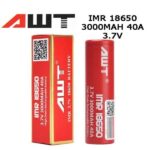 AWT 18650 Battery 3000mAh 40A - Li-MN Battery High Drain
