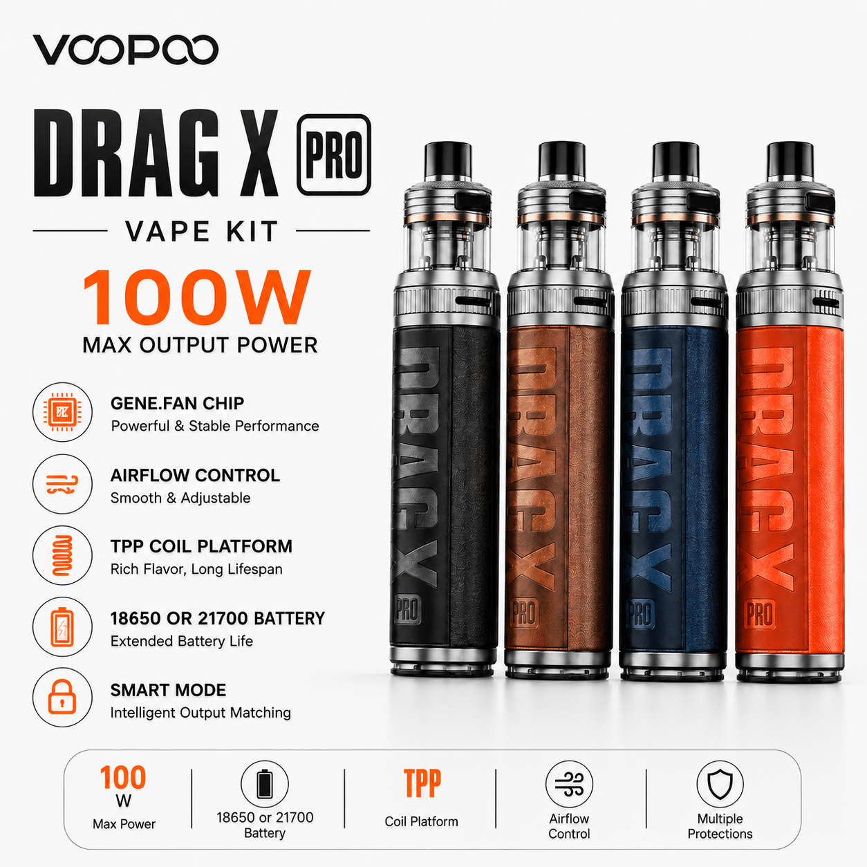 VooPoo Drag X Pro Pod Kit 100W- For £19.95