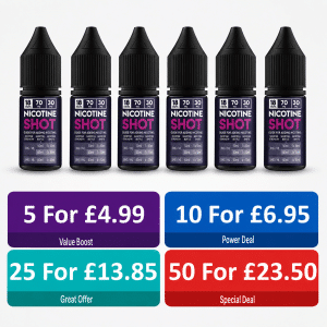 Nicotine Shots18mg 50VG 70VG
