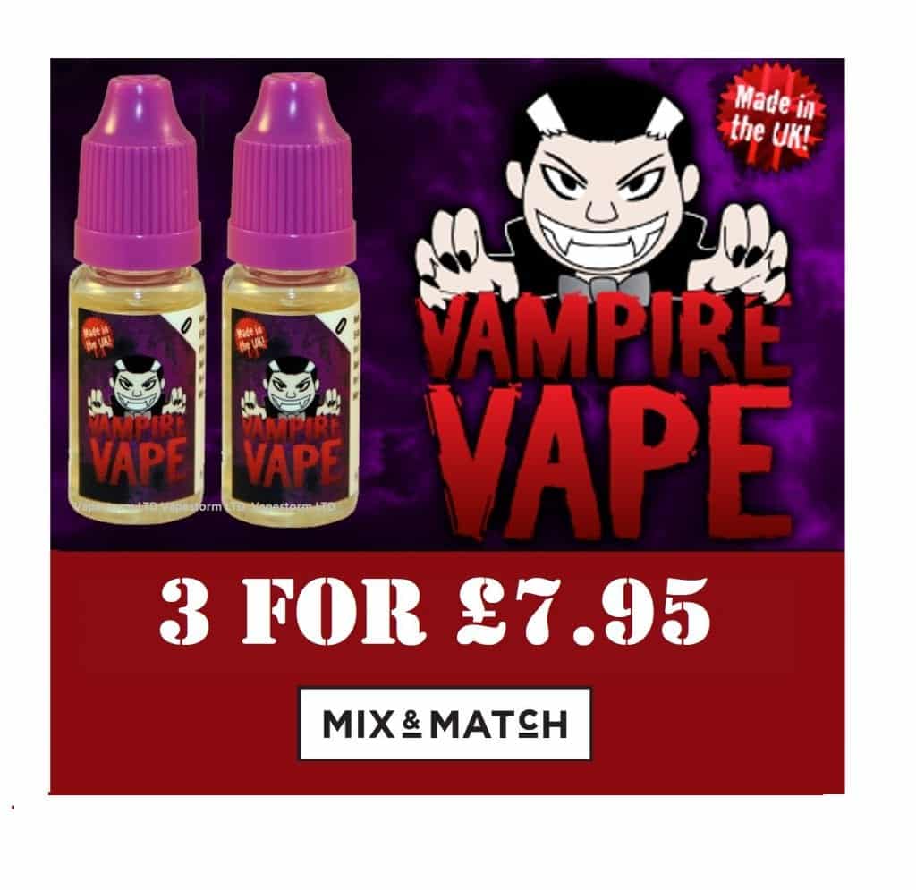 Vampire Vape 30ml E Liquid 3x 10ml for £7.95 I Free UK Delivery!