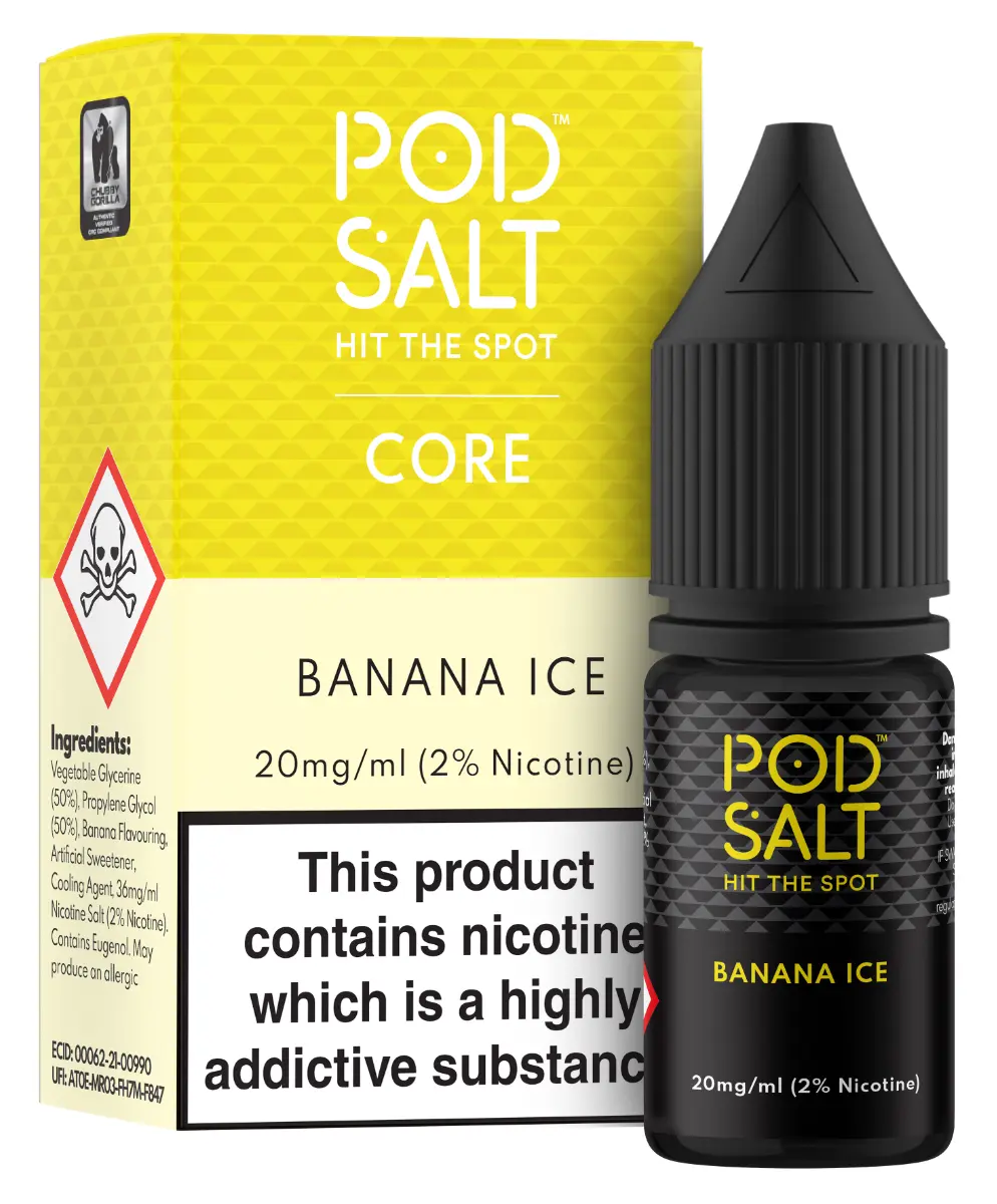 Pod Salt Banana Ice Nicotine Vape Juice - 5 For £11.45