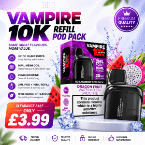 Vampire 10K Refill Pods 20mg - 10K Puffs