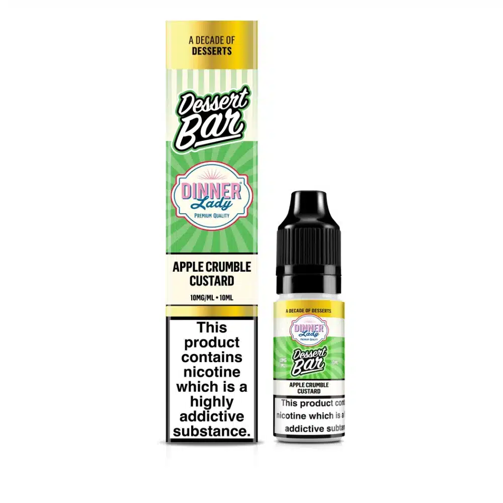 Apple Crumble Custard Dinner Lady Dessert Bar Nic Salt 10ml
